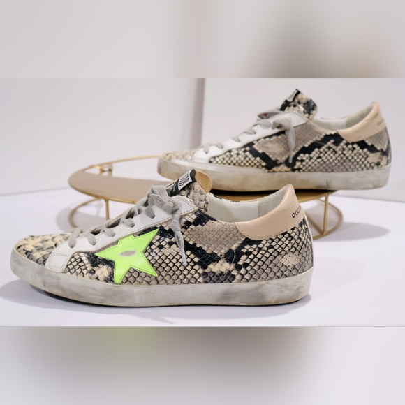 Golden Goose Super Star Snake Print - Picture 1 of 12